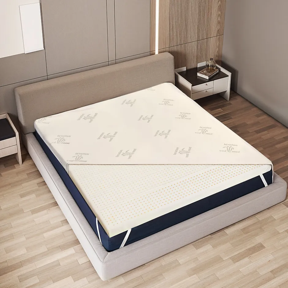 The White Stone Surmatelas 80x200 cm en Latex Naturel, Déhoussable 5 cm