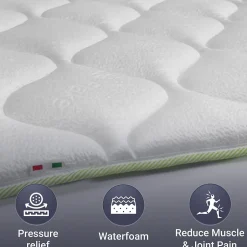The White Stone Surmatelas Rafraîchissant avec Élastiques 80x190