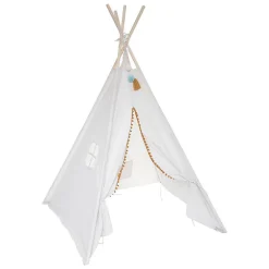 Enfant Atmosphera Créateur D'Intérieur Tipi enfant Wapi - écru - peuplier H160 cm - Atmosphera