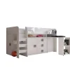 Enfant Abiks Meble TOLEDO 1 Lit superposé 203,3/106,6/125 (blanc/blanc/gris)
