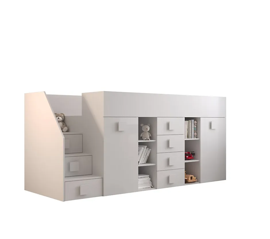 Enfant Abiks Meble TOLEDO 3L Lit superposé 248,5/123/93 (blanc)