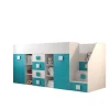 Abiks Meble TOLEDO 3P Lit superposé 248,5/123/93 (blanc/turquoise) Best