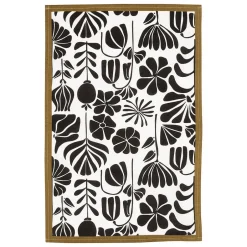 Atmosphera Créateur D'Intérieur Torchon imprimé Twisted lime coton noir & blanc 45x70cm - Atmosphera