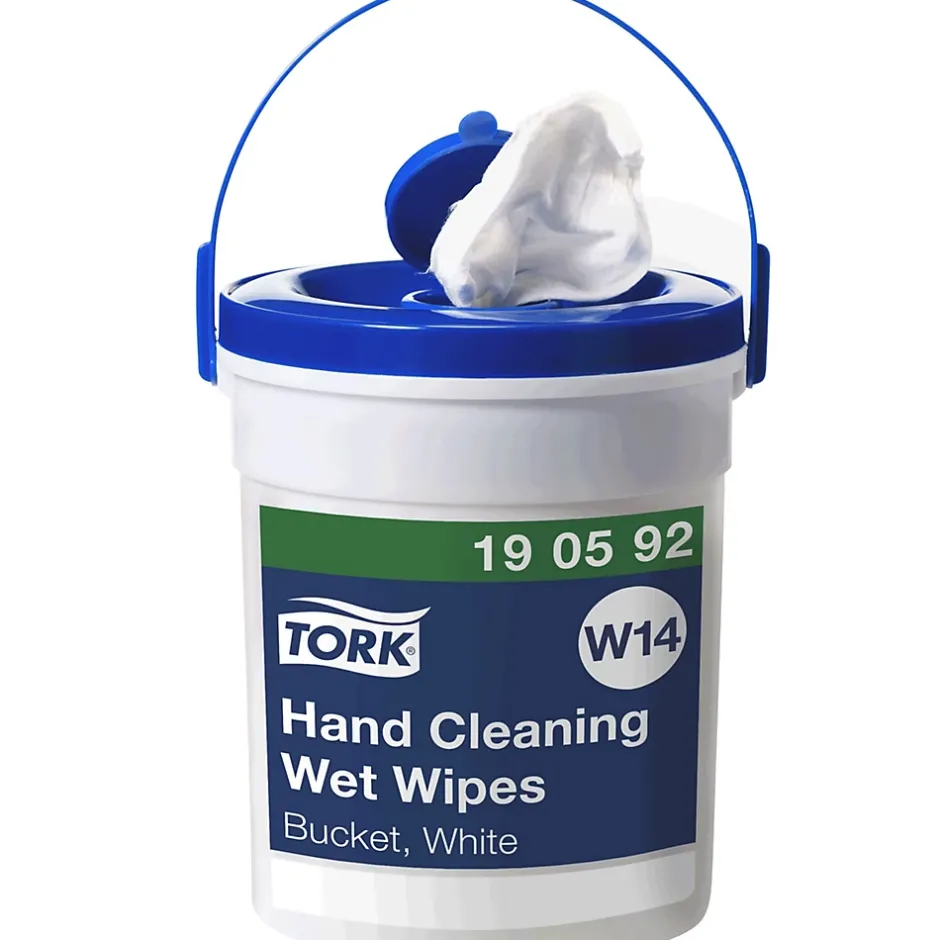 Tork Seau de Lingettes humides pour Nettoyage des mains blanc W14, sans parfum, 1 x 58 lingettes,190592 Best