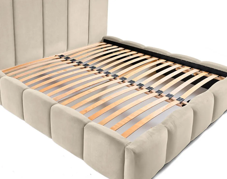Best Mobilier Torreon - lit coffre - 180x200 - sommier inclus - en velours -