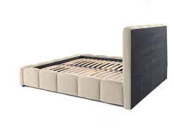 Best Mobilier Torreon - lit coffre - 180x200 - sommier inclus - en velours -
