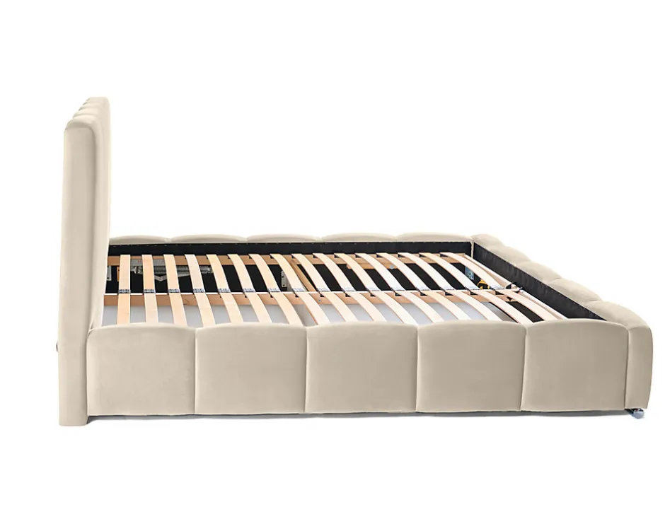 Best Mobilier Torreon - lit coffre - 180x200 - sommier inclus - en velours -