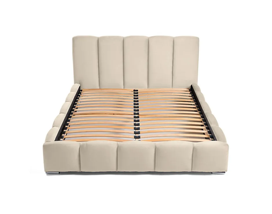 Best Mobilier Torreon - lit coffre - 180x200 - sommier inclus - en velours -