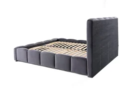 Best Mobilier Torreon - lit coffre - 140x200 - sommier inclus - en velours - Clearance