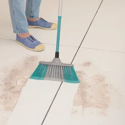 GoodHome Tête de balais à poils Doux fibres mélangées gris et bleu L.28 x l.7cm