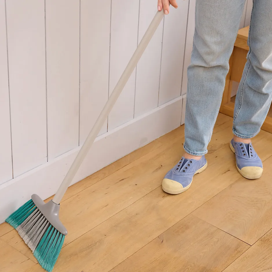 GoodHome Tête de balais à poils Doux fibres mélangées gris et bleu L.28 x l.7cm
