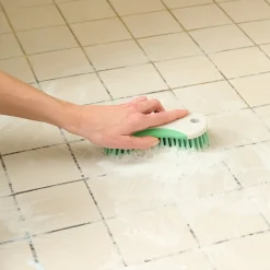 Tête de brosse à récurer poils rigide blanc l.7cm