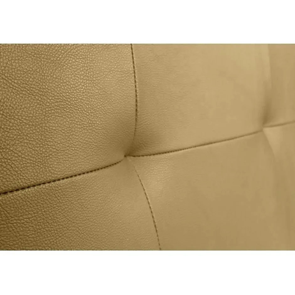 Eccox Tête de lit - Cala - Similicuir doré - 160 cm - Rembourrage en mousse HR - Fabriqué en Espagne