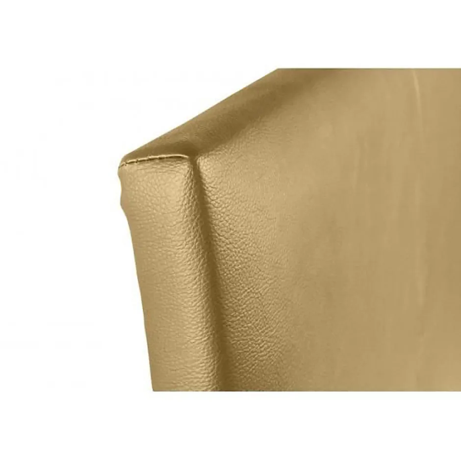 Eccox Tête de lit - Cala - Similicuir doré - 160 cm - Rembourrage en mousse HR - Fabriqué en Espagne