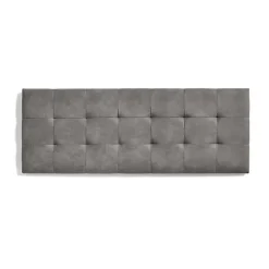 Eccox Tête de lit 105 Capitone Damier Tissu Anti-Tache 112x57x5cm Gris.