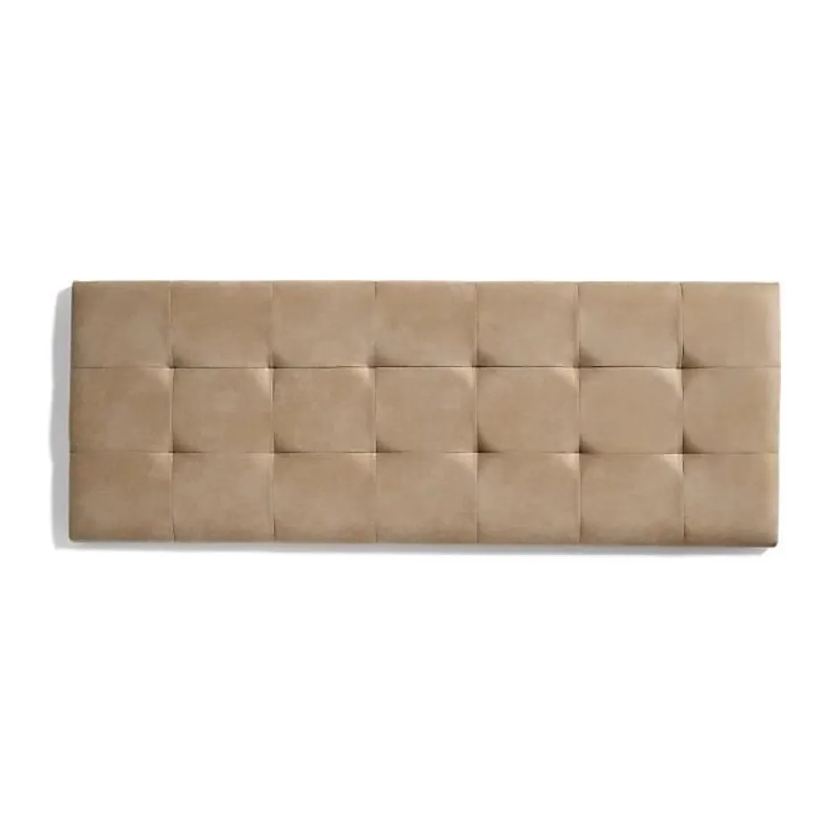Eccox Tête de lit 80 Capitone Damier Tissu Anti-Tache 112x57x5cm Camel Clair. Clearance