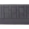 Vente-unique Tête de lit 140 cm - Velours - Gris foncé - HERMINE