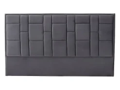 Vente-unique Tête de lit 140 cm - Velours - Gris foncé - HERMINE