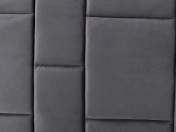 Vente-unique Tête de lit 140 cm - Velours - Gris foncé - HERMINE
