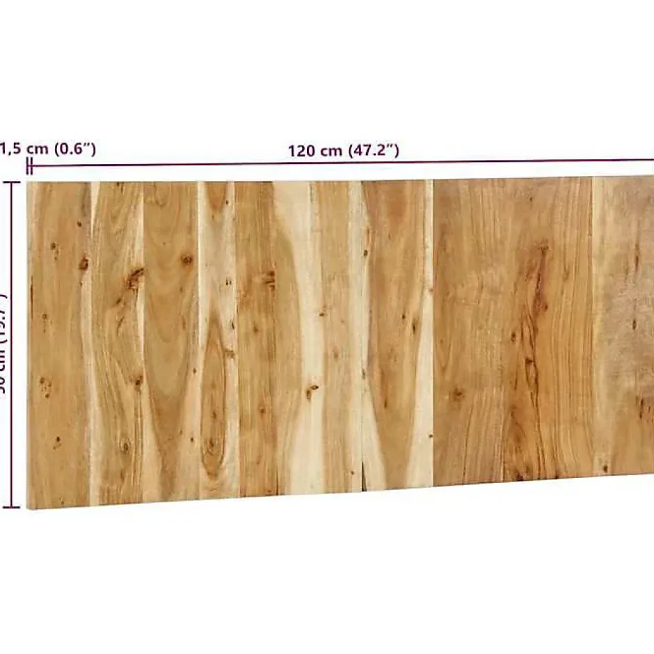 Vidaxl Tête de lit 120 cm bois d'acacia massif