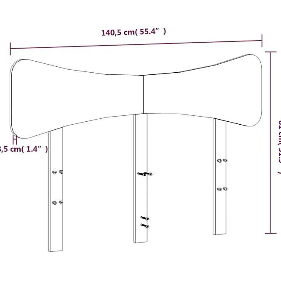 Vidaxl Tête de lit 135 cm bois massif de pin Sale