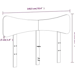 Vidaxl Tête de lit 135 cm bois massif de pin Sale