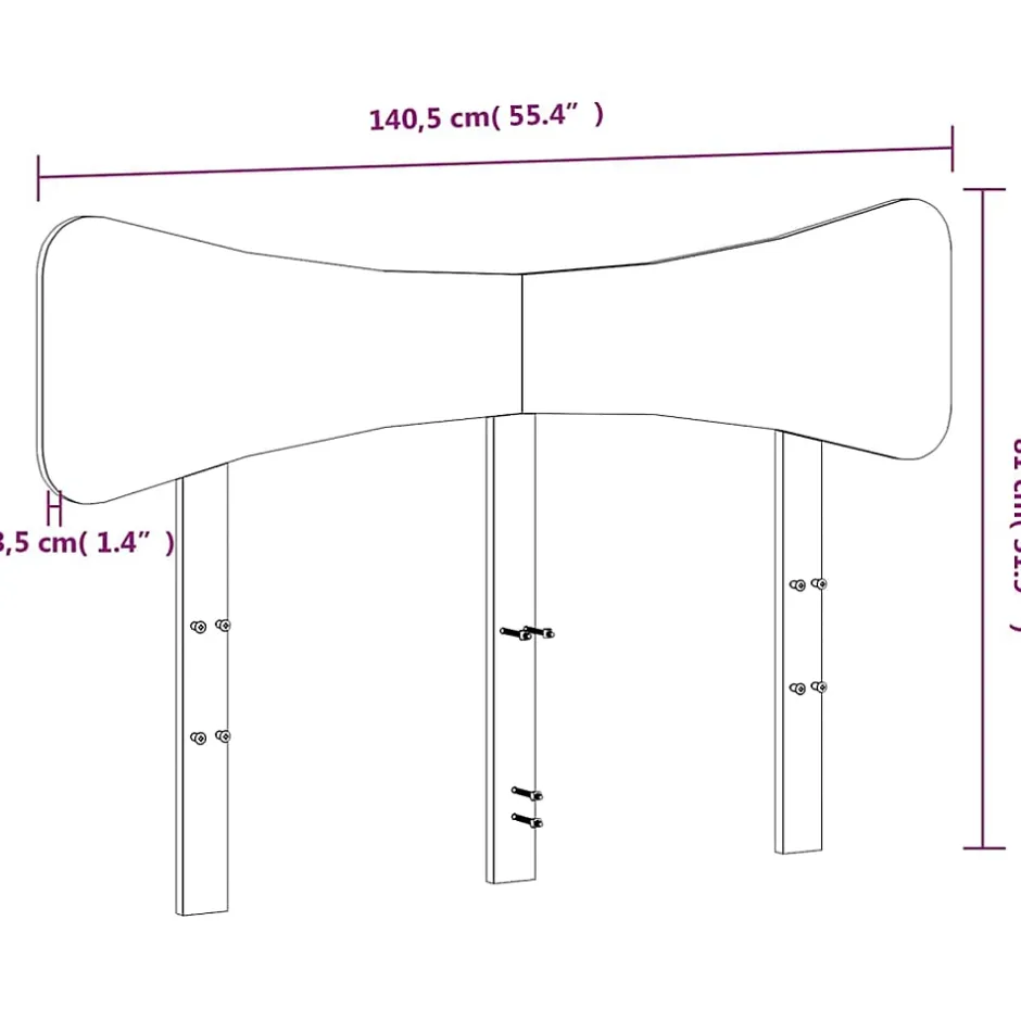 Vidaxl Tête de lit 135 cm bois massif de pin Sale