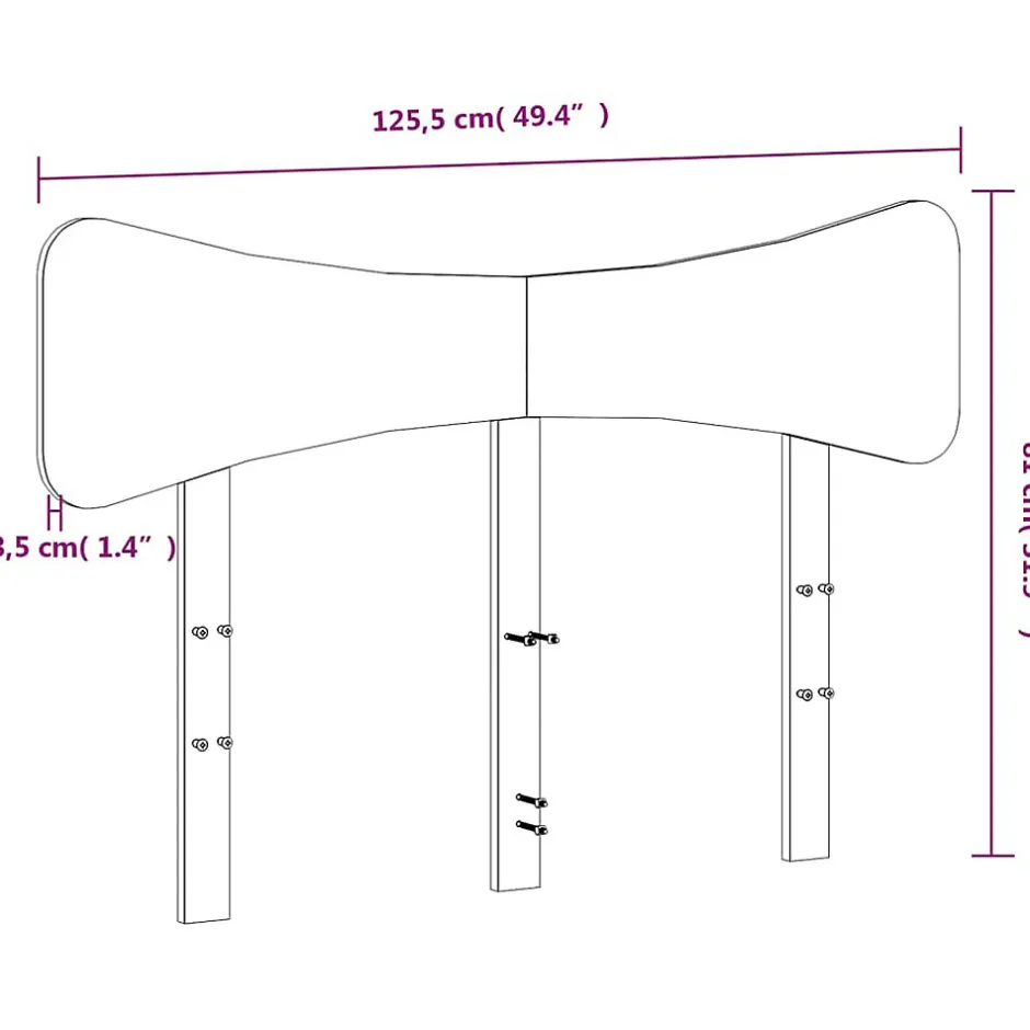 Vidaxl Tête de lit 120 cm bois massif de pin