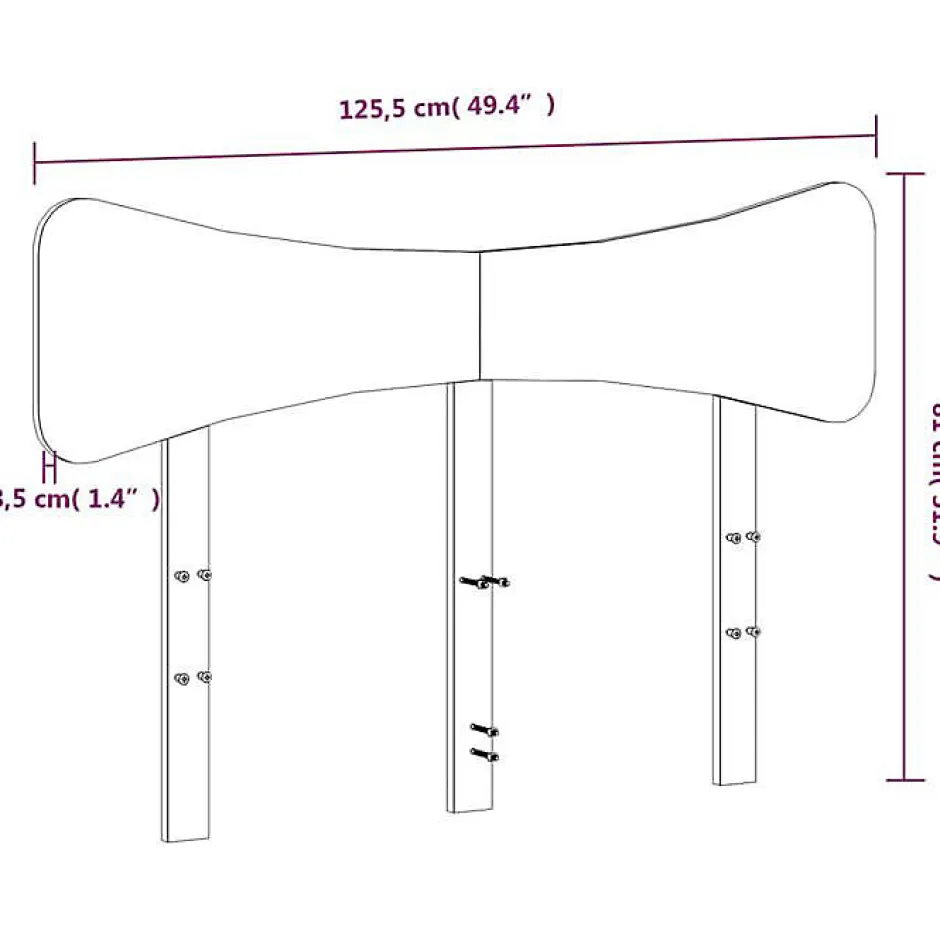 Vidaxl Tête de lit 120 cm bois massif de pin