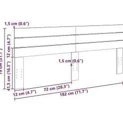 Vidaxl Tête de lit 180 cm en bois massif de chêne Hot