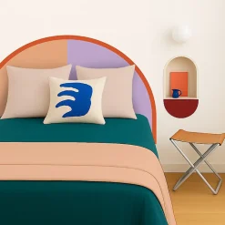 99Deco Tête de lit - Duo - intissé 225g/m² - pré-encollé - Orange - 110x160cm