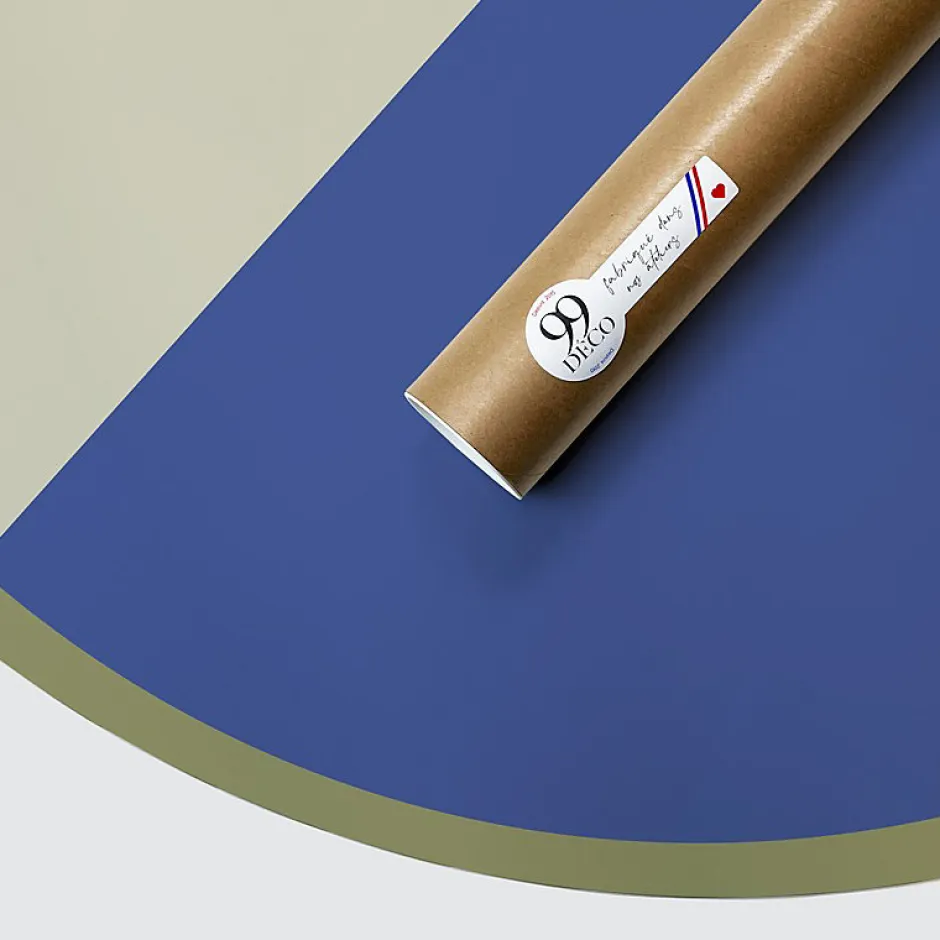 99Deco Tête de lit - Duo - intissé 225g/m² - pré-encollé - Bleu - 110x180cm Discount