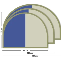 99Deco Tête de lit - Duo - intissé 225g/m² - pré-encollé - Bleu - 110x180cm Discount