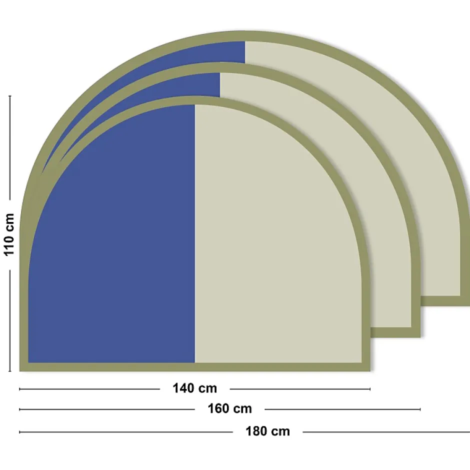 99Deco Tête de lit - Duo - intissé 225g/m² - pré-encollé - Bleu - 110x180cm Discount