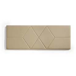 Eccox Tête de lit - - 112 x 57 cm - Similicuir camel - Design moderne - Rembourrage mousse