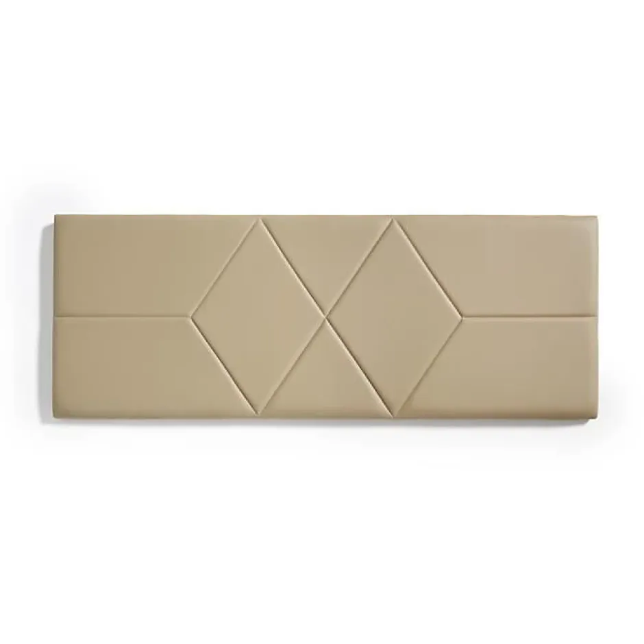 Eccox Tête de lit - - 112 x 57 cm - Similicuir camel - Design moderne - Rembourrage mousse