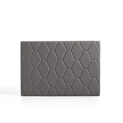 Eccox Tête de lit - - Agata - Similicuir gris - Style scandinave - Fabrication espagnole