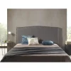 Eccox Tête de lit - - Ambar - Similicuir gris - 115x115x8 cm - Aquaclean antitache Hot