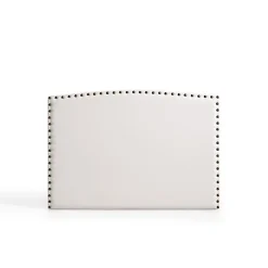 Eccox Tête de lit - - Ambar - Similicuir blanc - 110x110 cm - Antitache Aquaclean