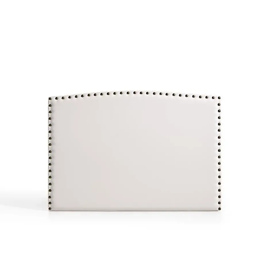 Eccox Tête de lit - - Ambar - Similicuir blanc - 110x110 cm - Antitache Aquaclean