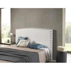 Eccox Tête de lit - - Ambar - Similicuir blanc - 110x110 cm - Antitache Aquaclean