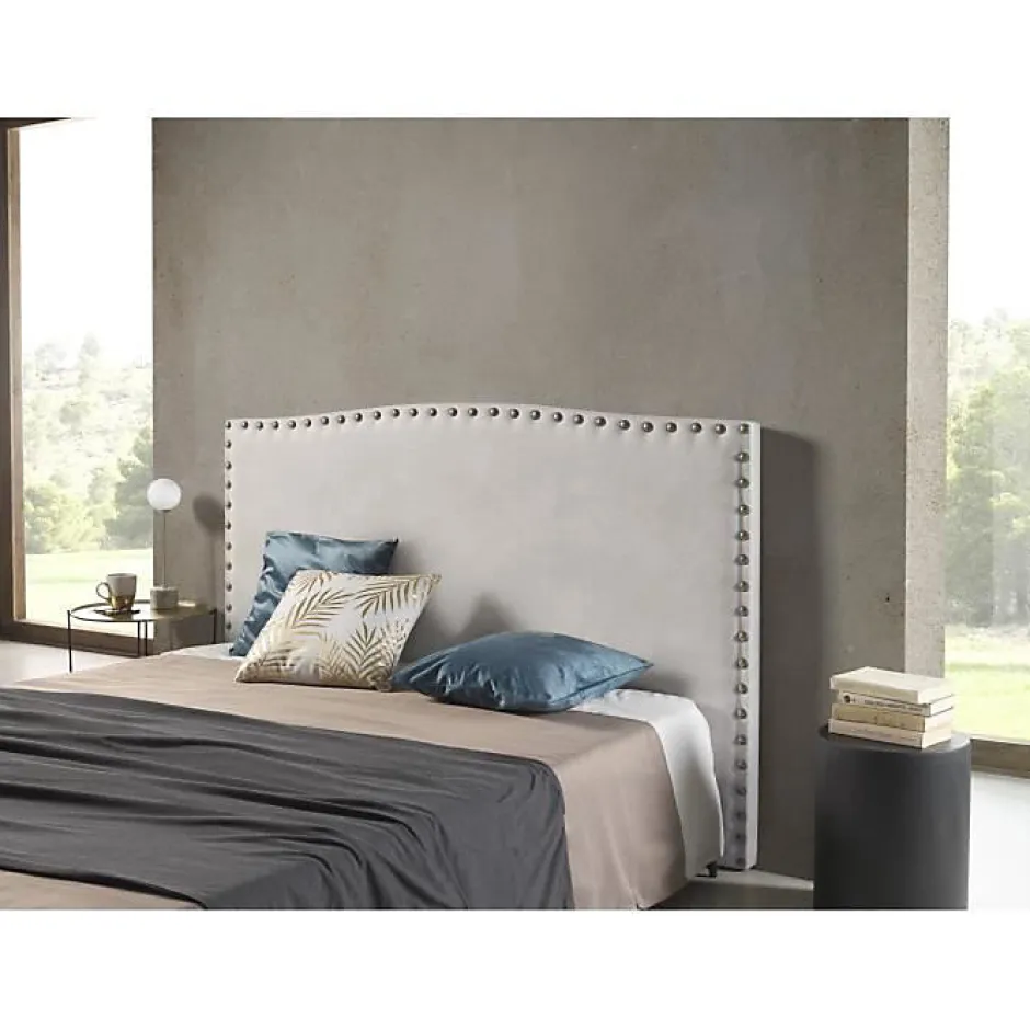 Eccox Tête de lit - - Ambar - Tissu Aquaclean - Gris - 154x115x8 cm