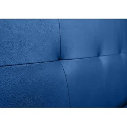 Eccox Tête de lit - - Aster - Similicuir bleu - 130 cm - Design contemporain - Anti-taches