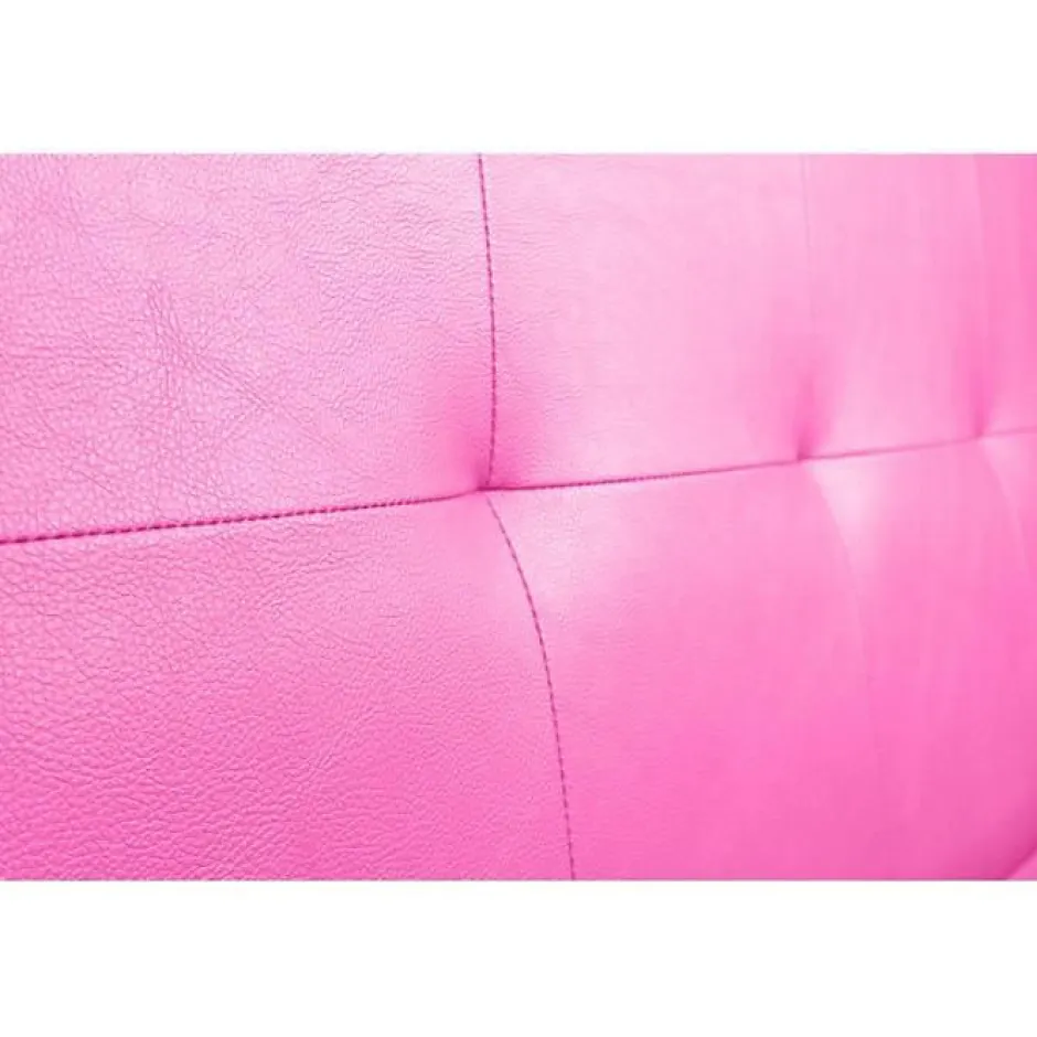 Eccox Tête de lit - - Aster - Similicuir rose - 145 cm - Épaisseur 8 cm - Garantie 2 ans Discount