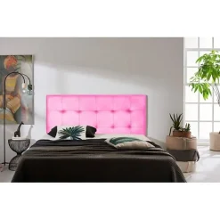 Eccox Tête de lit - - Aster - Similicuir rose - 145 cm - Épaisseur 8 cm - Garantie 2 ans Discount