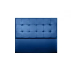 Eccox Tête de lit - - Aster - Similicuir bleu - 115 cm - Design contemporain