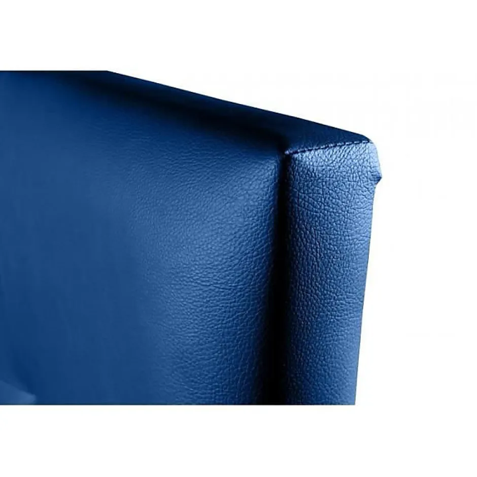 Eccox Tête de lit - - Aster - Similicuir bleu - 160 cm - Hauteur 120 cm