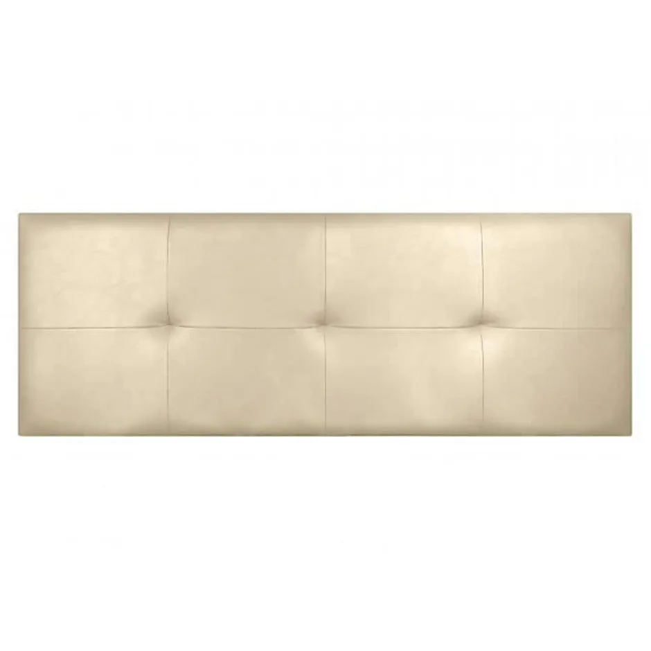 Eccox Tête de lit - - Cala - Similicuir beige - 190 cm - Rembourrage en mousse HR