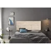 Eccox Tête de lit - - Cala - Tissu beige - 220 cm - Rembourrage en mousse HR