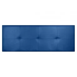 Eccox Tête de lit - - Cala - Similicuir bleu - 130 cm - Rembourrage en mousse HR Clearance